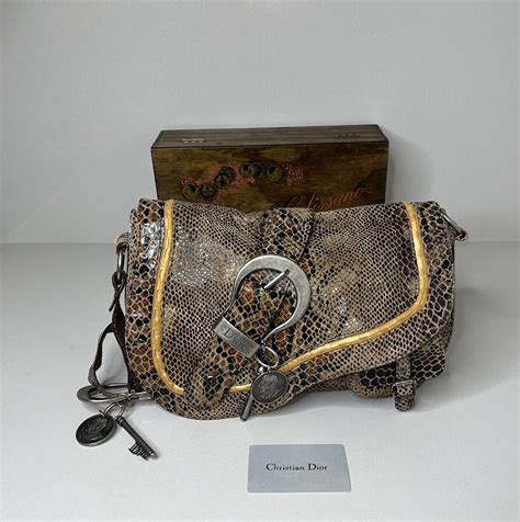 Christian Dior Python Gaucho Saddle Vintage 